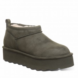 Buty na Platformie Damskie Bearpaw Retro Super Shorty Vegan Zielone | MKV8087SP