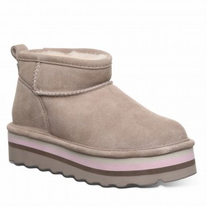 Buty na Platformie Damskie Bearpaw Retro Shorty Beżowe | FWZ2180WC