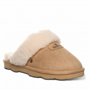 Kapcie Damskie Bearpaw Effie Vegan Brązowe | QJQ4221AK