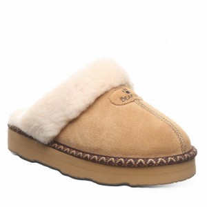 Kapcie Damskie Bearpaw Loki Platform Lo Deco Brązowe | PNF8126JK