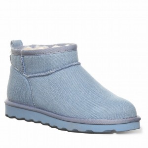 Kozaki Damskie Bearpaw Shorty Vegan Niebieskie | LNB9698QE