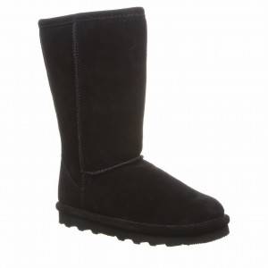 Kozaki Dziecięce Bearpaw Elle Tall Youth Czarne | KBH3182JF