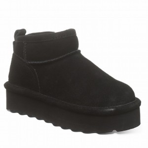 Kozaki Dziecięce Bearpaw Retro Shorty Youth Czarne | UFJ6698YU