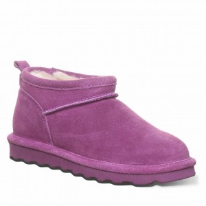 Śniegowce Damskie Bearpaw Super Shorty Fioletowe | RIZ5781UN