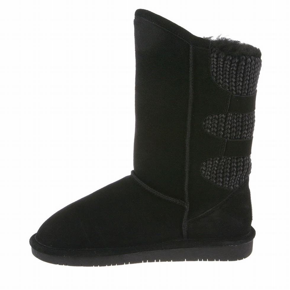 Buty Wysokie Damskie Bearpaw Boshie Czarne | KFH8091QW