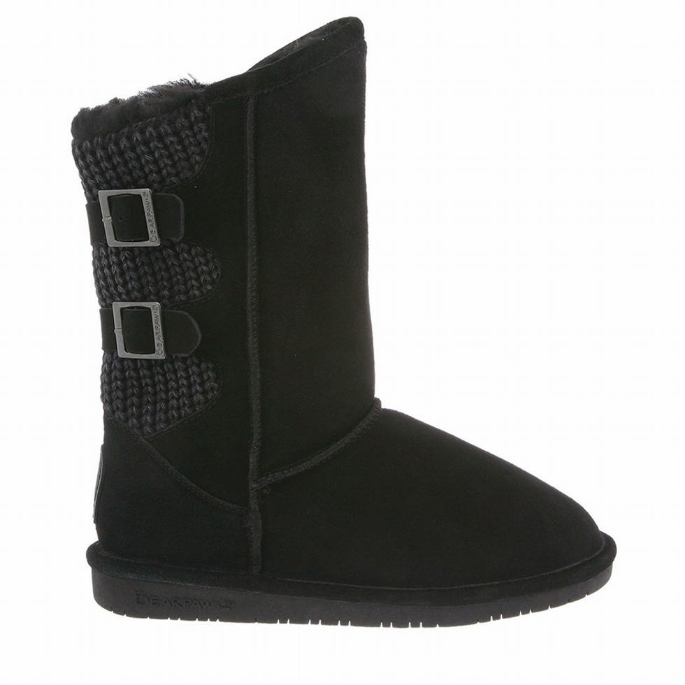 Buty Wysokie Damskie Bearpaw Boshie Czarne | KFH8091QW