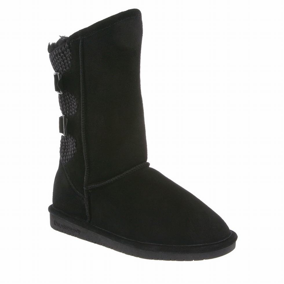 Buty Wysokie Damskie Bearpaw Boshie Czarne | KFH8091QW