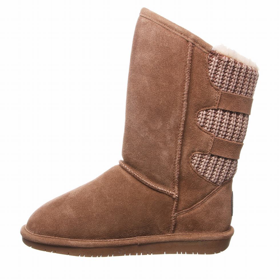 Buty Wysokie Damskie Bearpaw Boshie Wide Brązowe | HLN6579OB