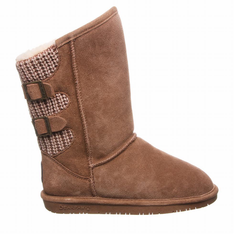 Buty Wysokie Damskie Bearpaw Boshie Wide Brązowe | HLN6579OB