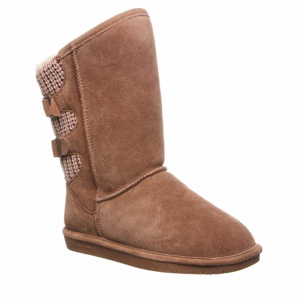 Buty Wysokie Damskie Bearpaw Boshie Wide Brązowe | HLN6579OB