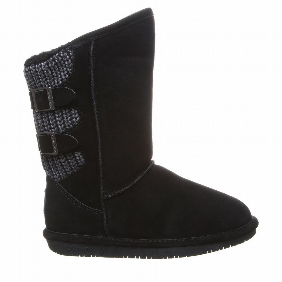 Buty Wysokie Damskie Bearpaw Boshie Wide Czarne | AXM5374SR