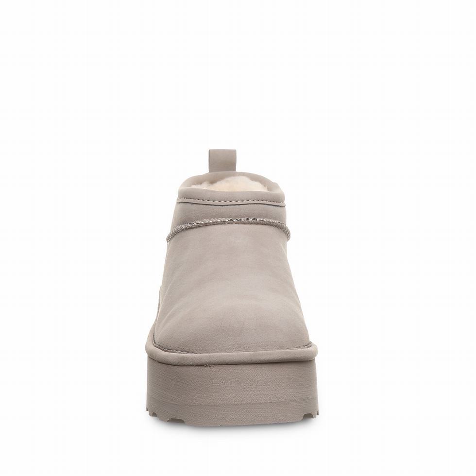 Buty na Platformie Damskie Bearpaw Retro Super Shorty Vegan Beżowe | NAP203JJ