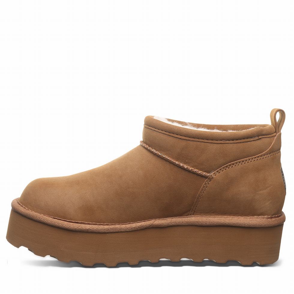 Buty na Platformie Damskie Bearpaw Retro Super Shorty Vegan Brązowe | MFL218XQ