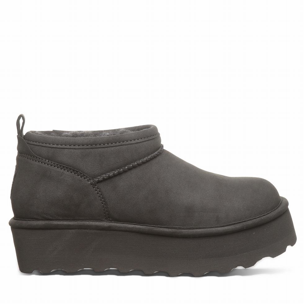 Buty na Platformie Damskie Bearpaw Retro Super Shorty Vegan Szare | GDY8926HO