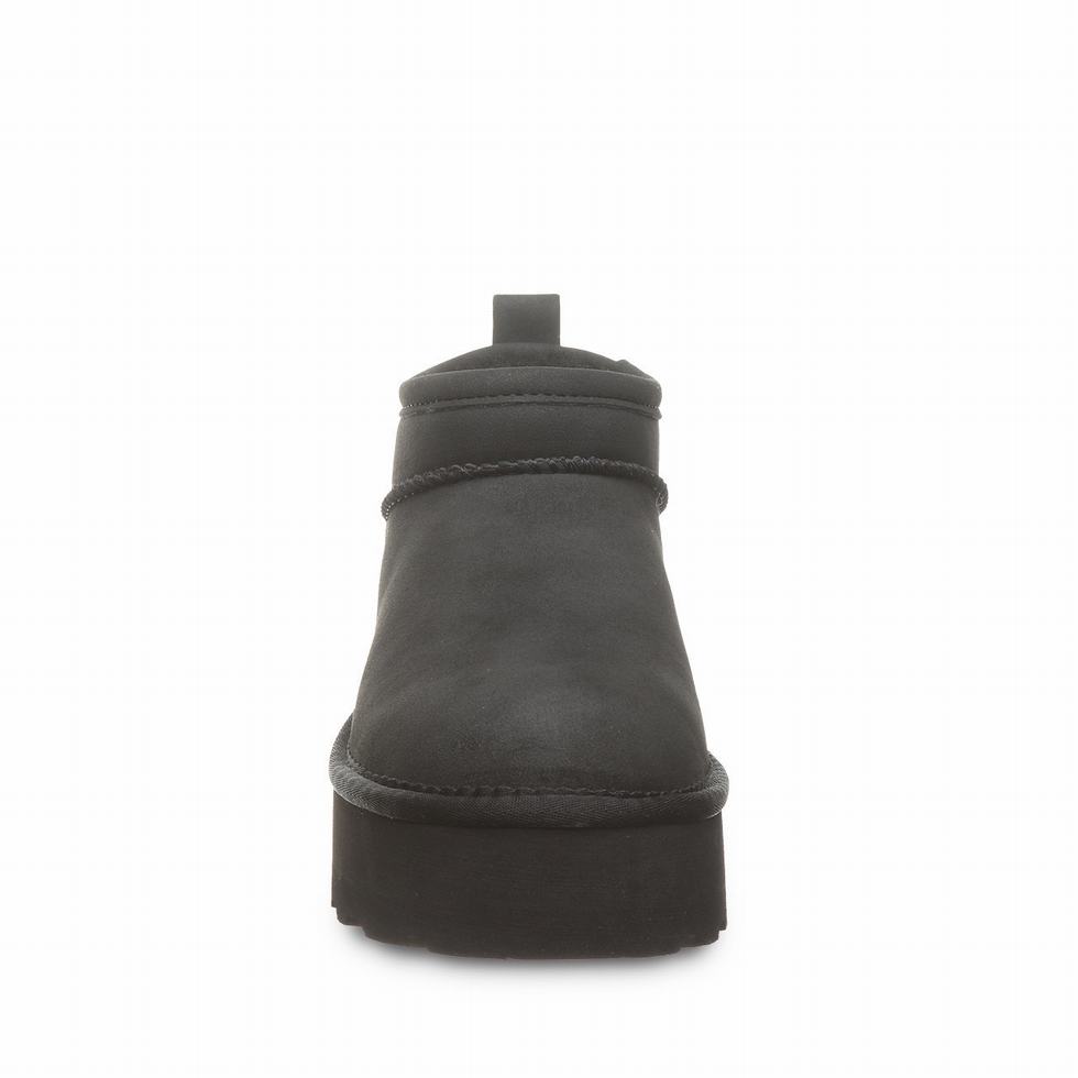 Buty na Platformie Damskie Bearpaw Retro Super Shorty Vegan Czarne | APP6366LB