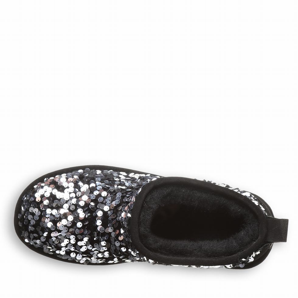 Buty na Platformie Damskie Bearpaw Retro Super Shorty Sequin Szare | KZN9973GI