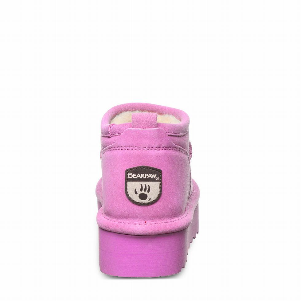 Buty na Platformie Damskie Bearpaw Retro Super Shorty Fioletowe | KBP5347EM