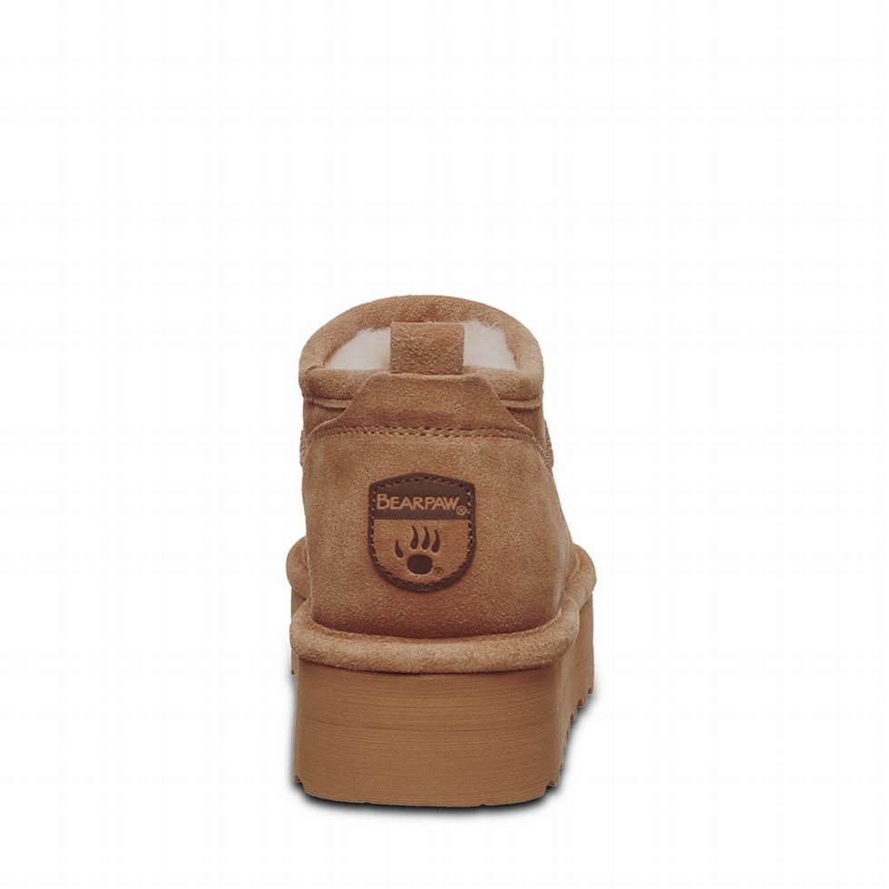 Buty na Platformie Damskie Bearpaw Retro Super Shorty Brązowe | NCB7749DJ