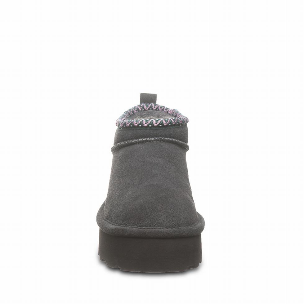 Buty na Platformie Damskie Bearpaw Retro Super Shorty Deco Szare | BYB9337GO