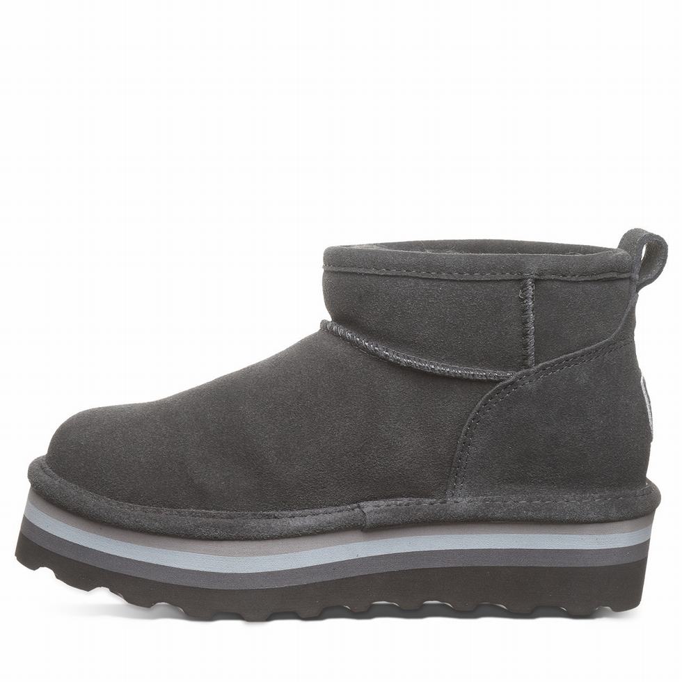 Buty na Platformie Damskie Bearpaw Retro Shorty Szare | OZY8488YE