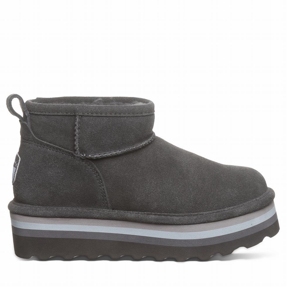 Buty na Platformie Damskie Bearpaw Retro Shorty Szare | OZY8488YE