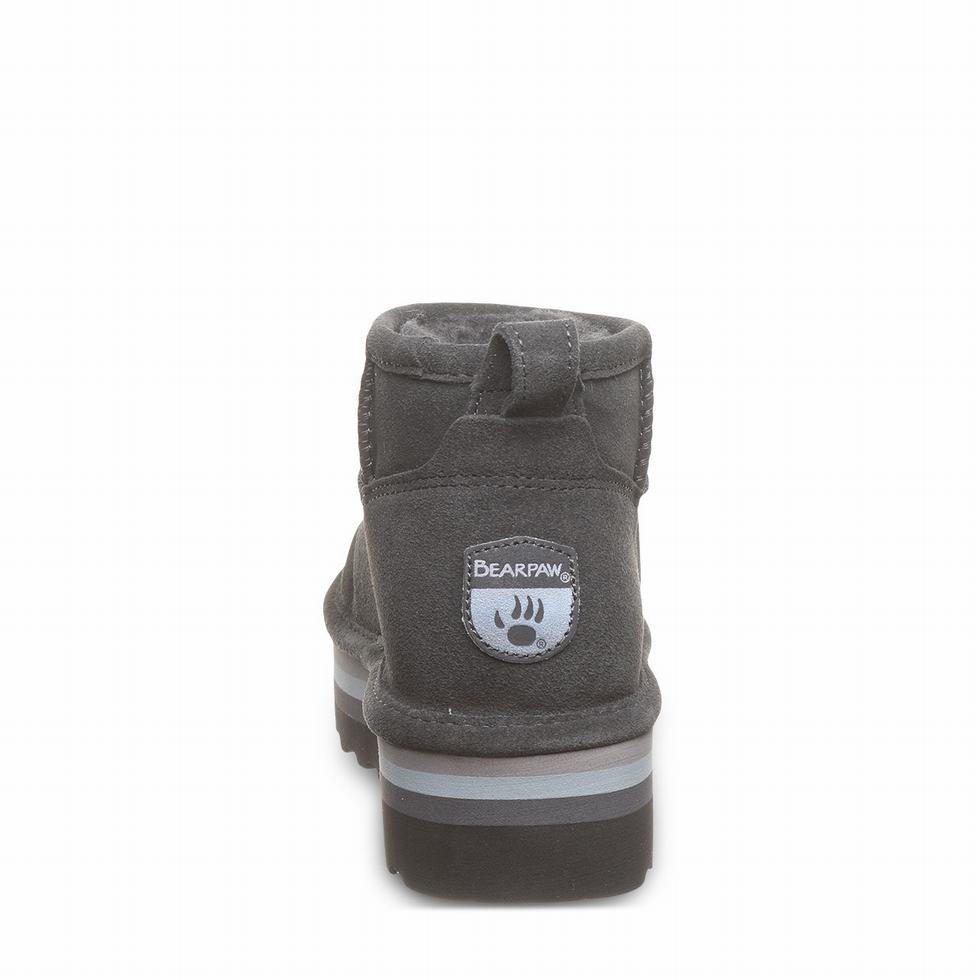 Buty na Platformie Damskie Bearpaw Retro Shorty Szare | OZY8488YE