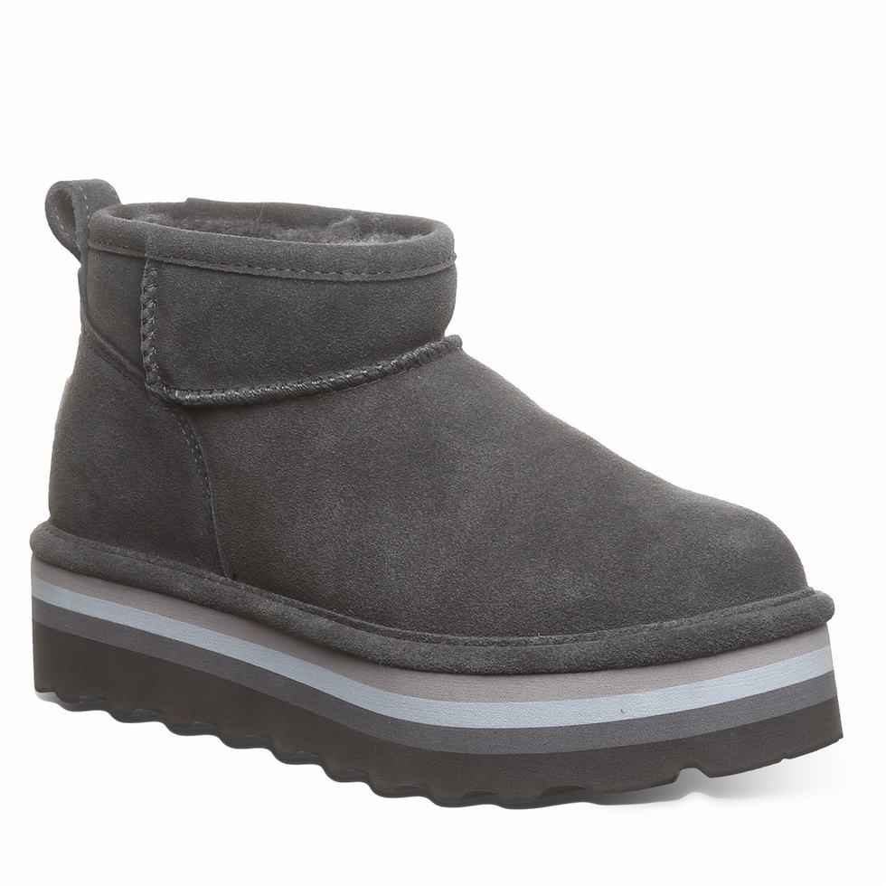 Buty na Platformie Damskie Bearpaw Retro Shorty Szare | OZY8488YE