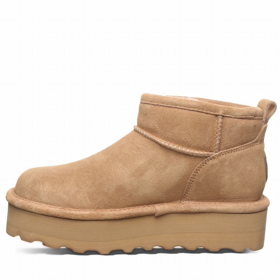 Buty na Platformie Damskie Bearpaw Retro Shorty Brązowe | FPI1421EQ