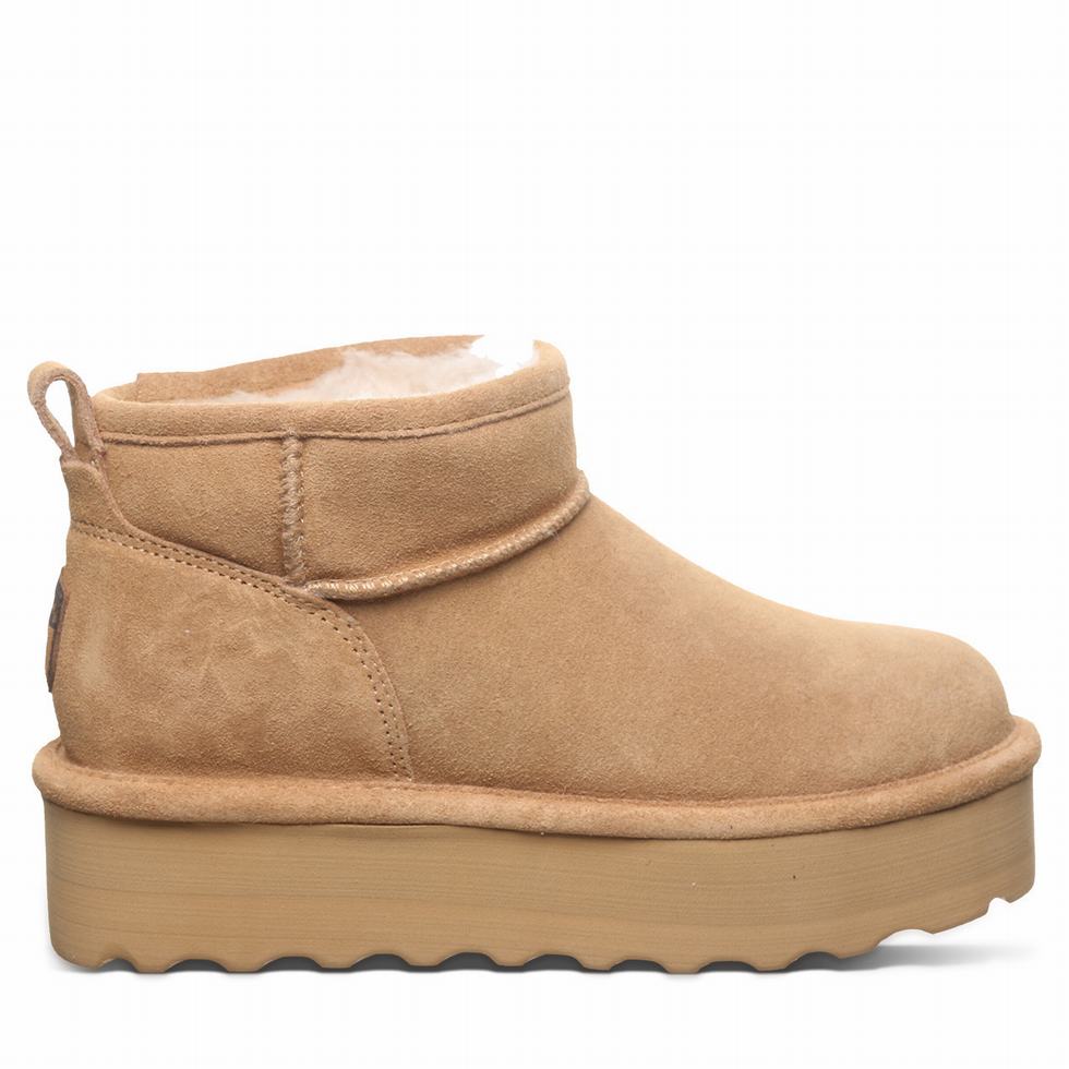 Buty na Platformie Damskie Bearpaw Retro Shorty Brązowe | FPI1421EQ