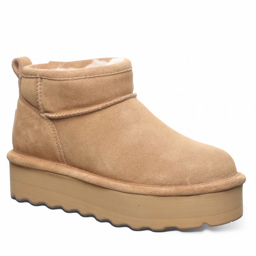 Buty na Platformie Damskie Bearpaw Retro Shorty Brązowe | FPI1421EQ