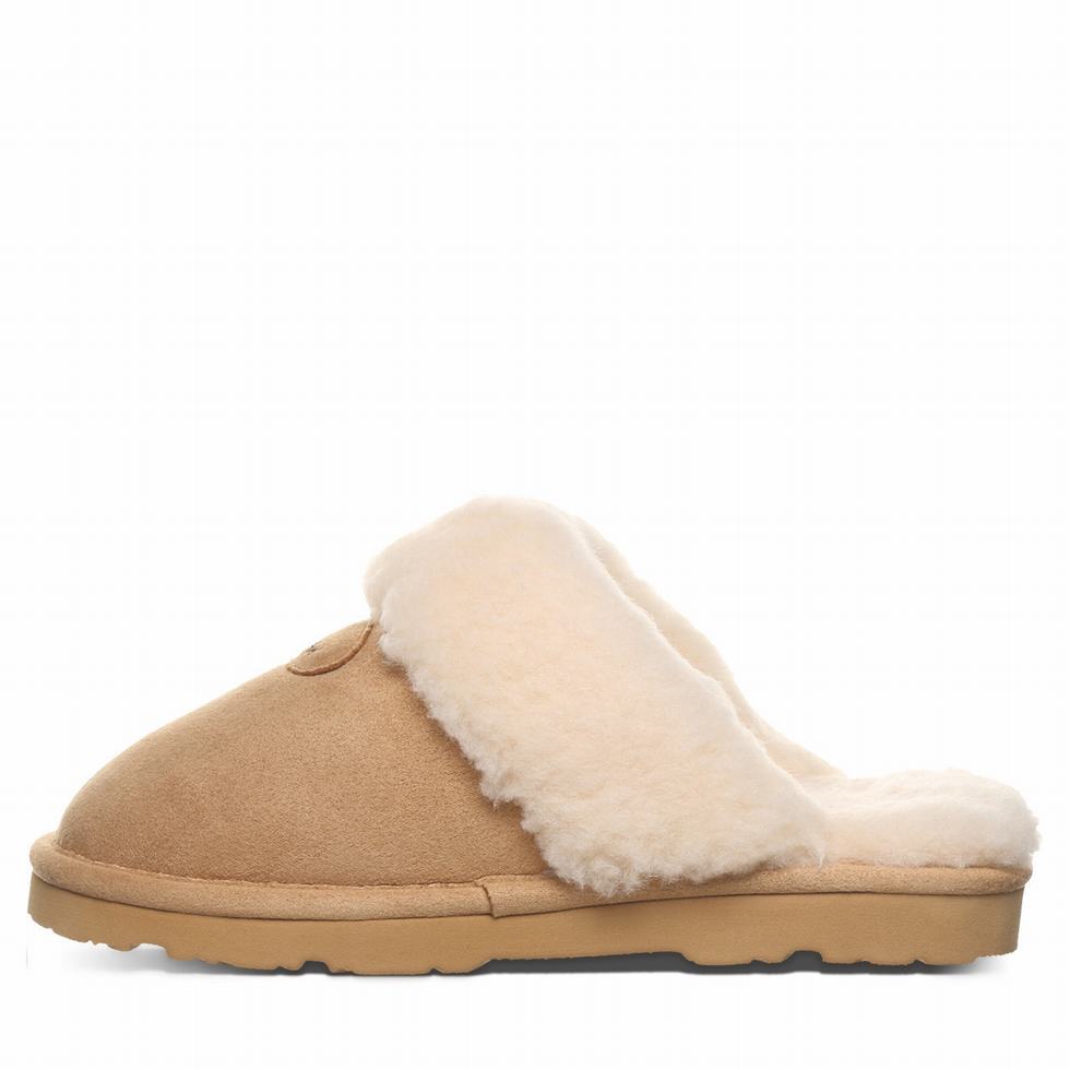 Kapcie Damskie Bearpaw Effie Vegan Brązowe | QJQ4221AK