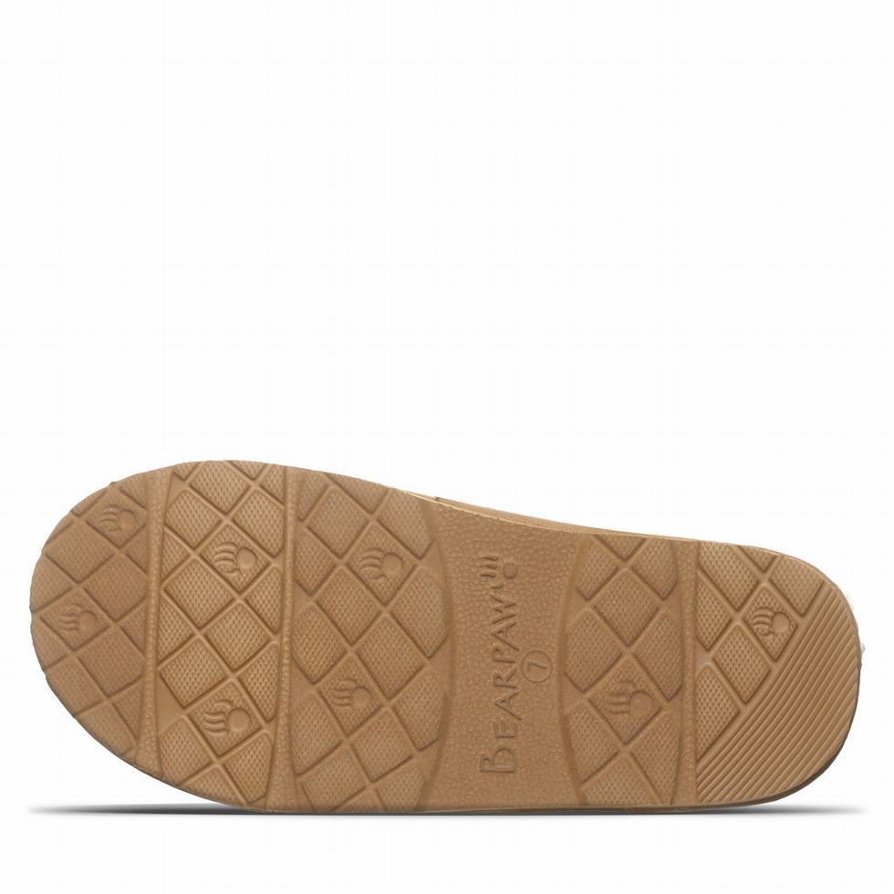 Kapcie Damskie Bearpaw Effie Vegan Brązowe | QJQ4221AK