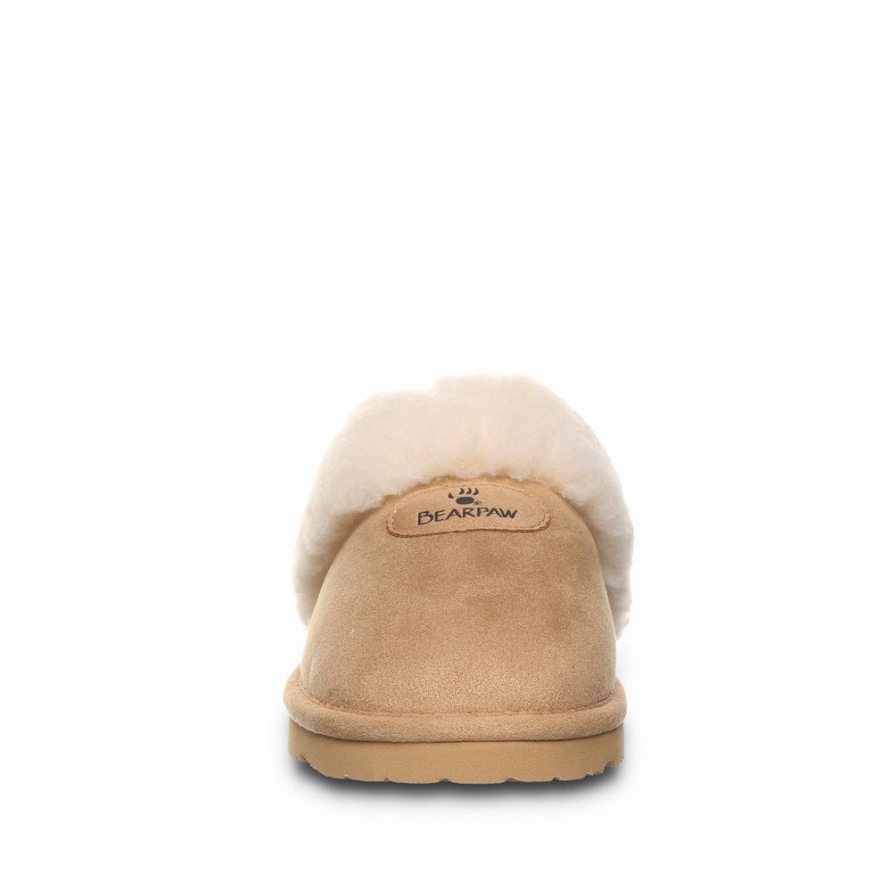 Kapcie Damskie Bearpaw Effie Vegan Brązowe | QJQ4221AK