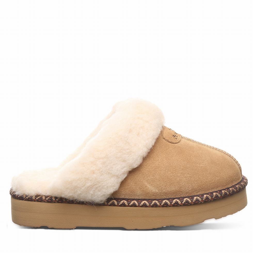 Kapcie Damskie Bearpaw Loki Platform Lo Deco Brązowe | PNF8126JK