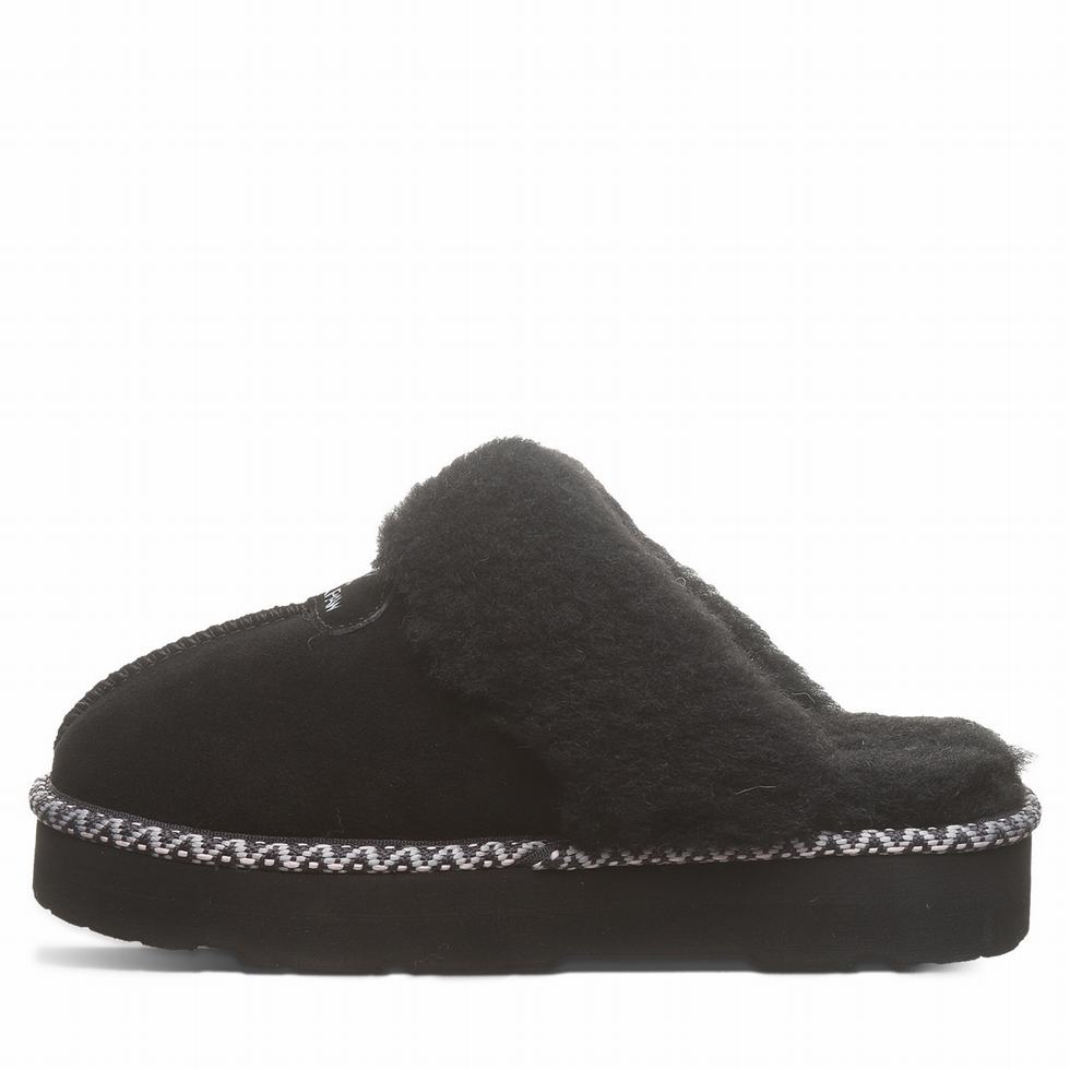 Kapcie Damskie Bearpaw Loki Platform Lo Deco Czarne | KRT3241JU