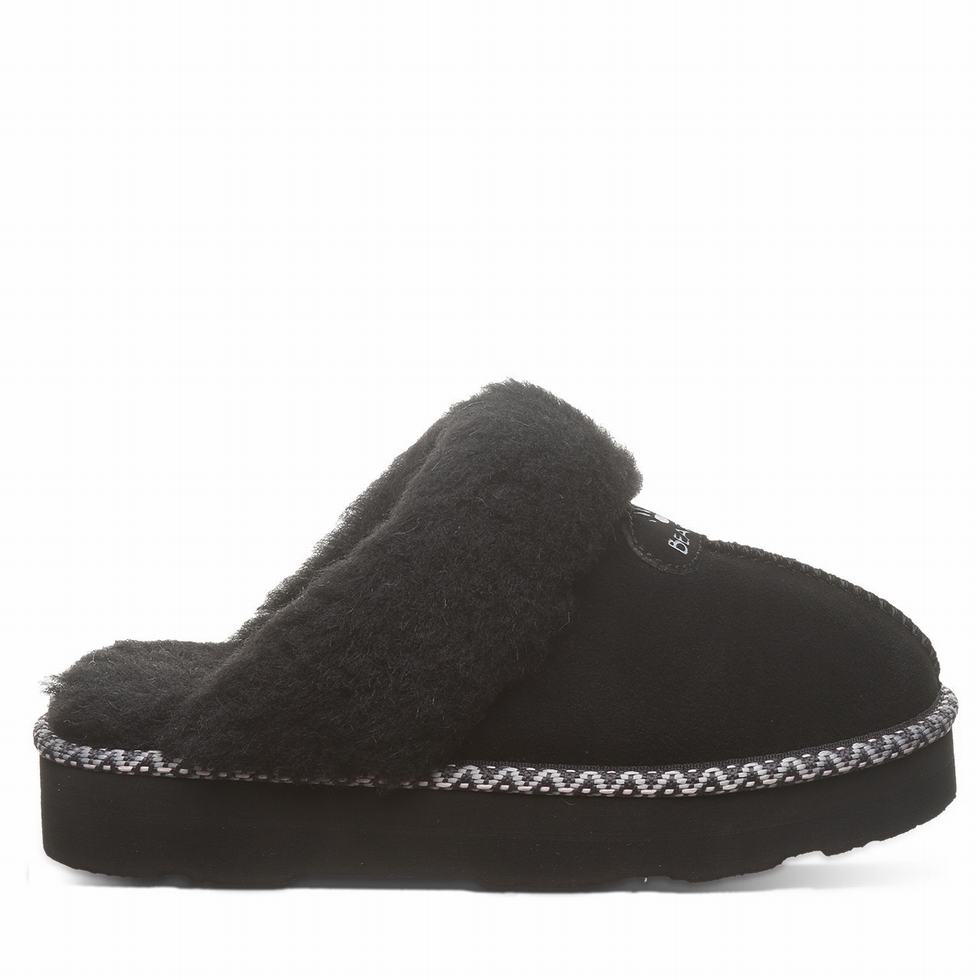 Kapcie Damskie Bearpaw Loki Platform Lo Deco Czarne | KRT3241JU