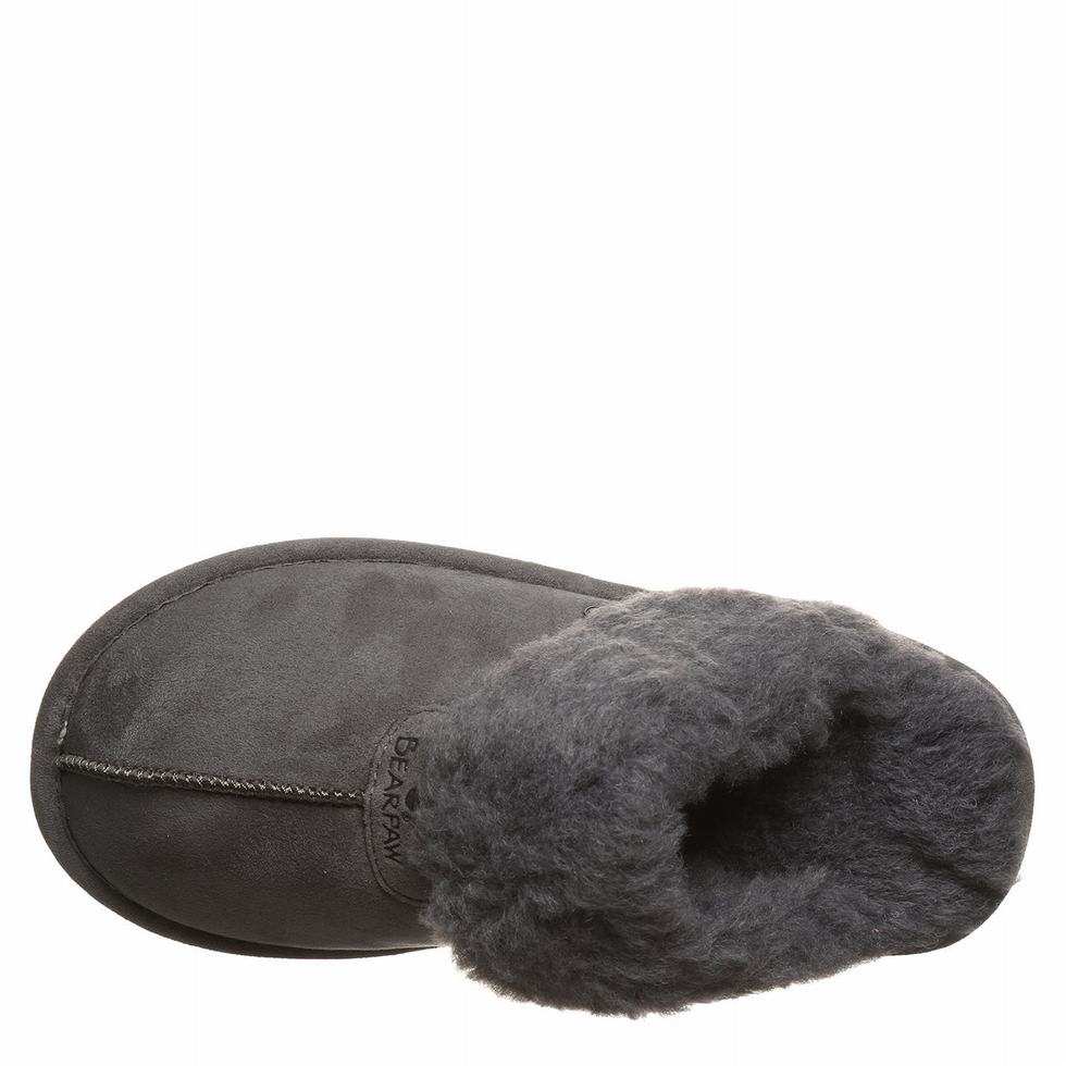 Kapcie Damskie Bearpaw Loki Vegan Czarne | OUG5943LD