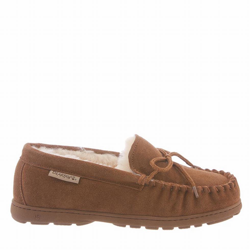 Kapcie Damskie Bearpaw Mindy Wide Brązowe | PCH4667VD