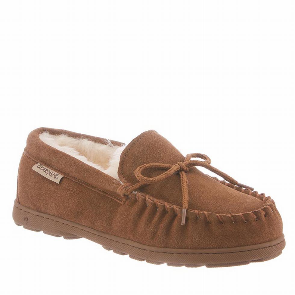 Kapcie Damskie Bearpaw Mindy Wide Brązowe | PCH4667VD