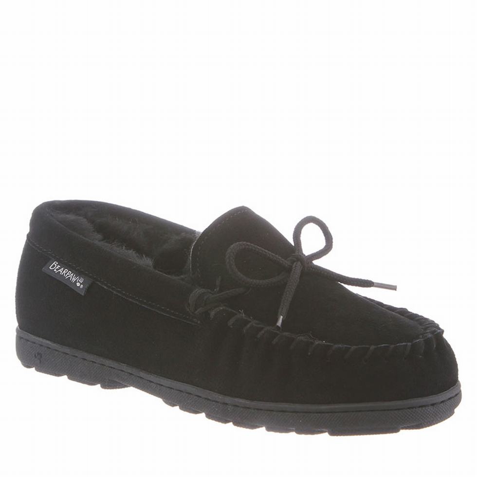 Kapcie Damskie Bearpaw Mindy Wide Czarne | AEV326BE