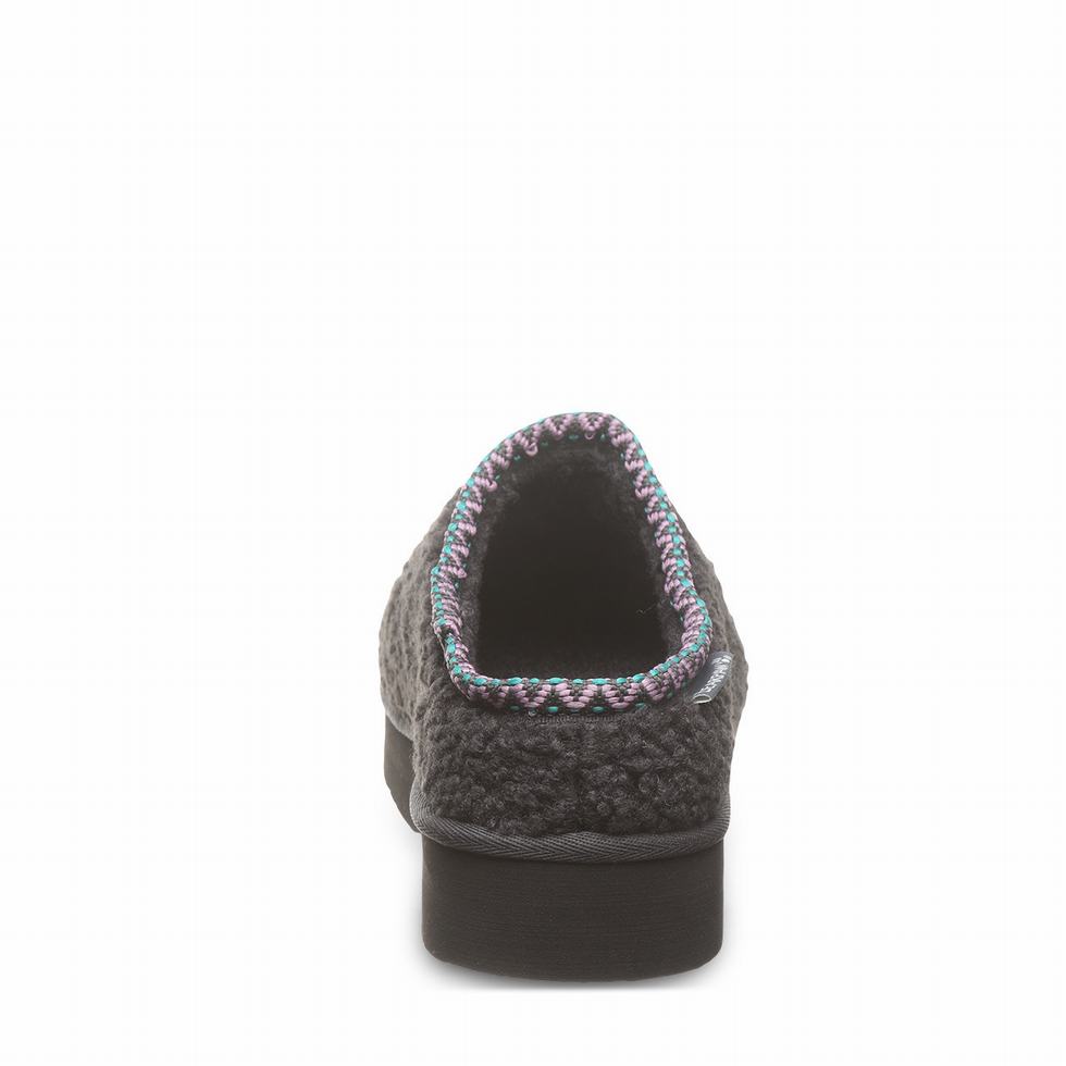 Kapcie Damskie Bearpaw Snuggle Martis Czarne | HCH8382BI