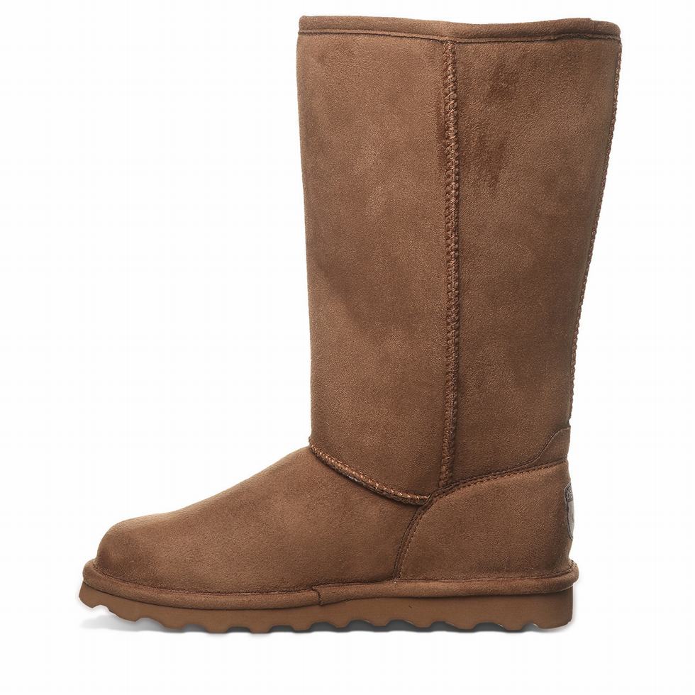 Kozaki Damskie Bearpaw Elle Tall Vegan Brązowe | QRR1725TG