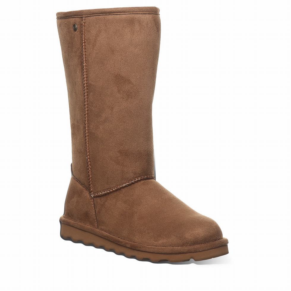 Kozaki Damskie Bearpaw Elle Tall Vegan Brązowe | QRR1725TG