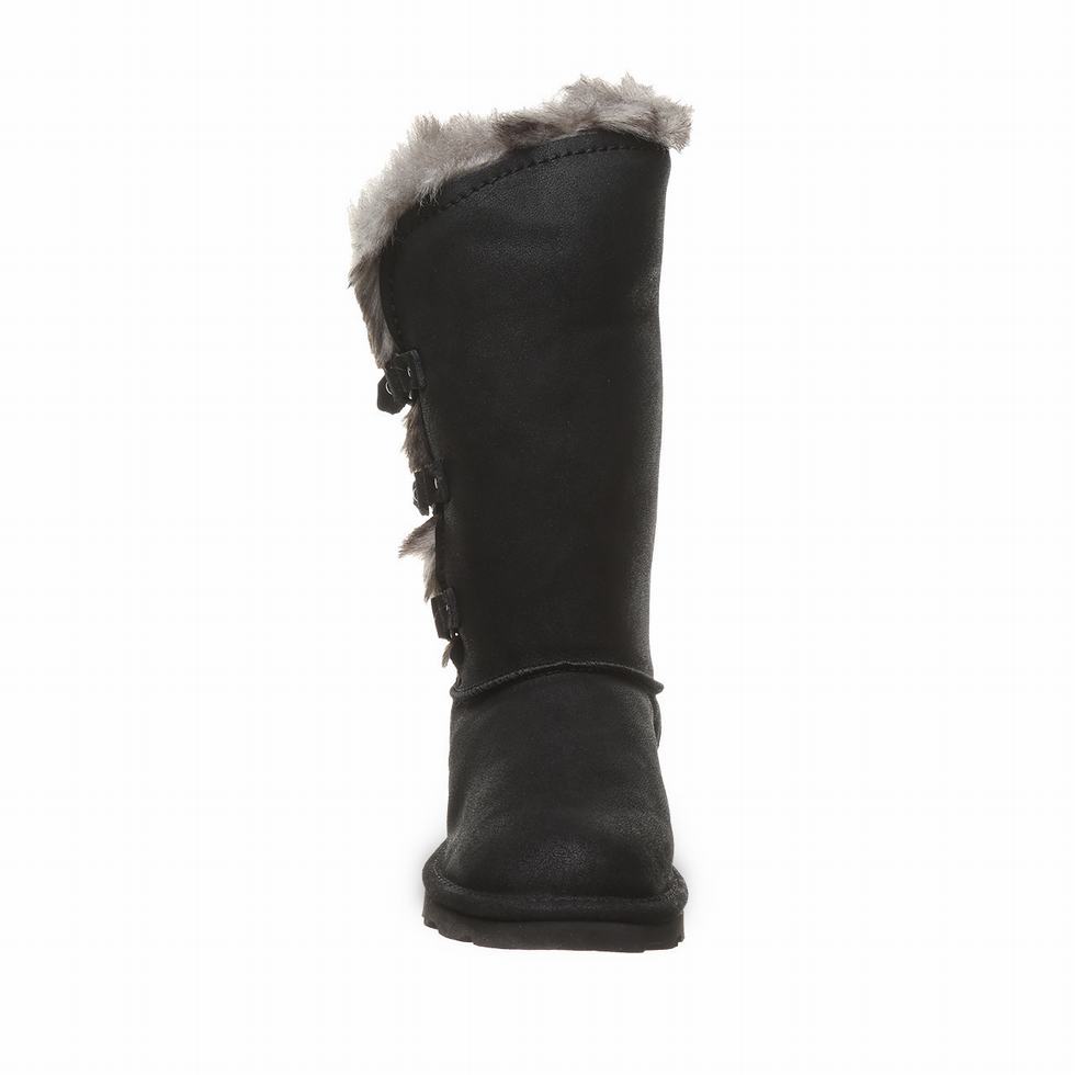 Kozaki Damskie Bearpaw Emery Czarne | RCN899WM