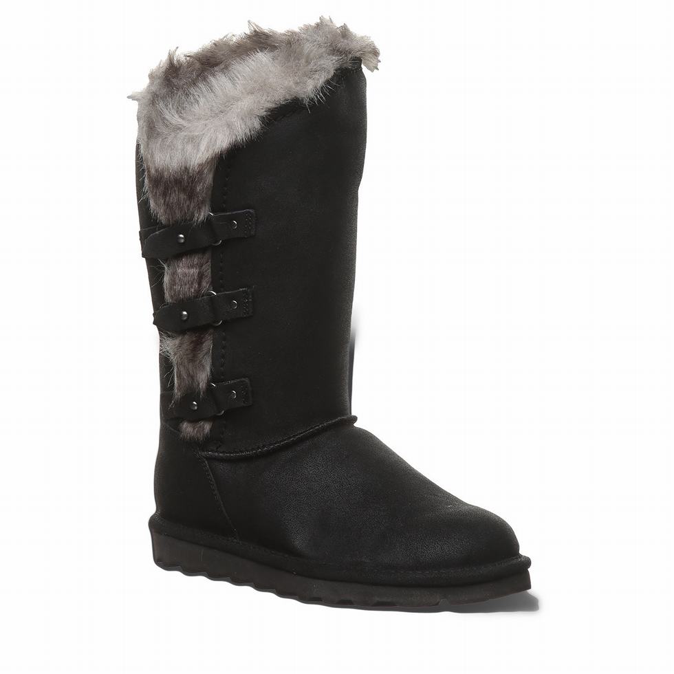 Kozaki Damskie Bearpaw Emery Czarne | RCN899WM