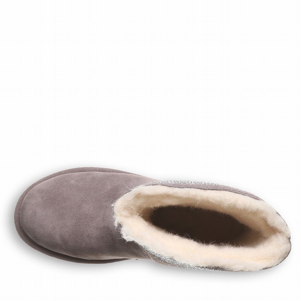 Kozaki Damskie Bearpaw Glam Platform Lo Szare | IVF7425OL