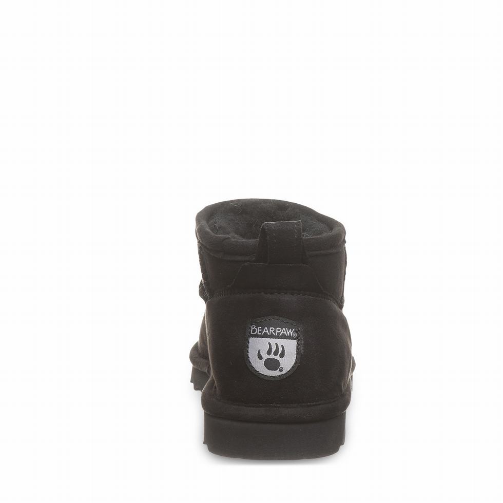 Kozaki Damskie Bearpaw Shorty Vegan Czarne | HLK4993YA