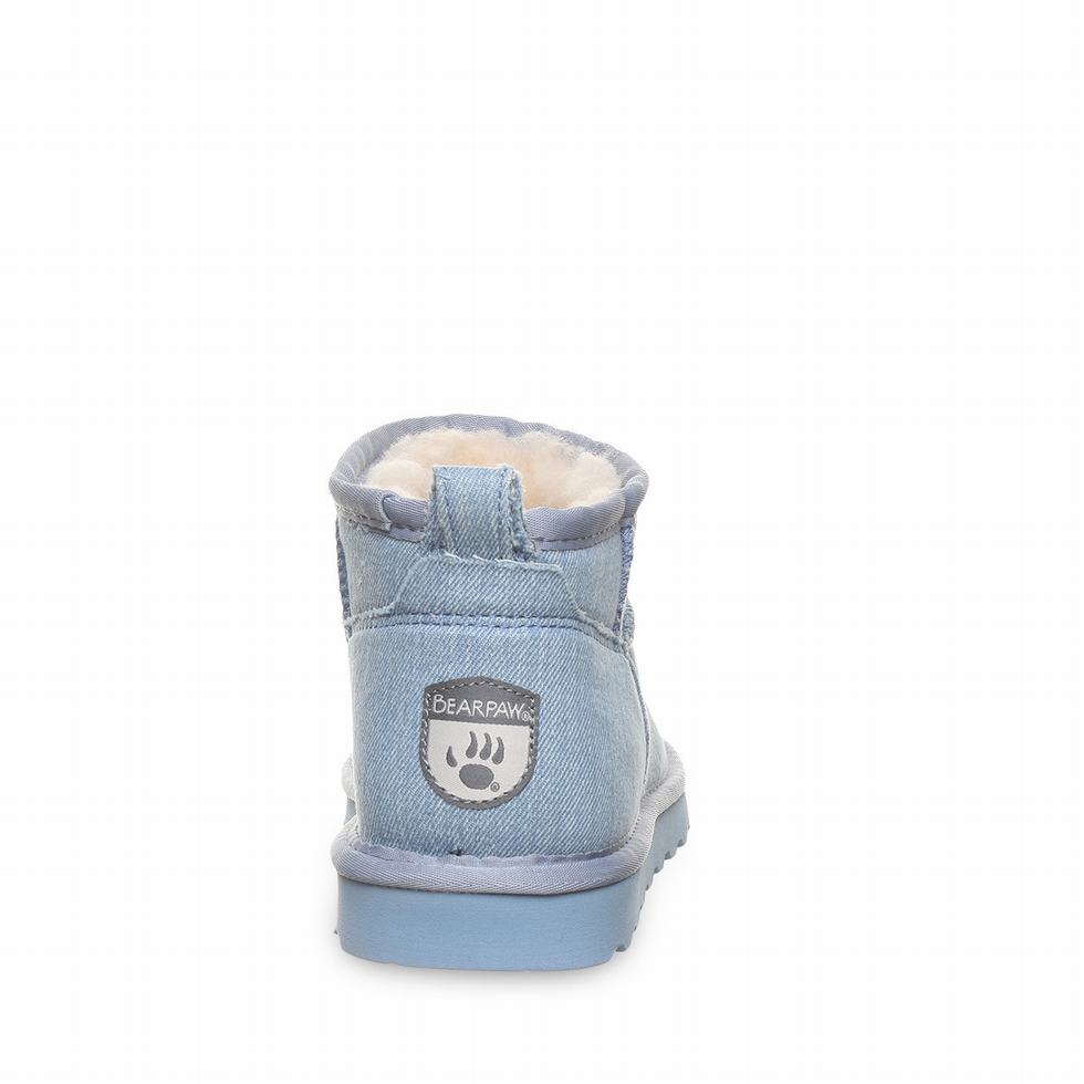 Kozaki Damskie Bearpaw Shorty Vegan Niebieskie | LNB9698QE