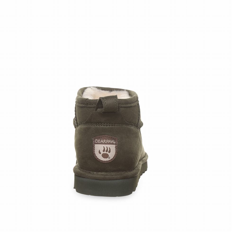 Kozaki Damskie Bearpaw Shorty Vegan Zielone | PQH2575HG