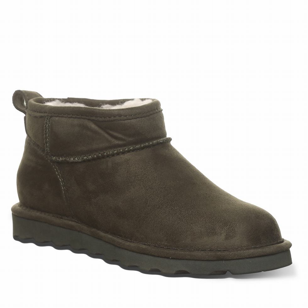 Kozaki Damskie Bearpaw Shorty Vegan Zielone | PQH2575HG